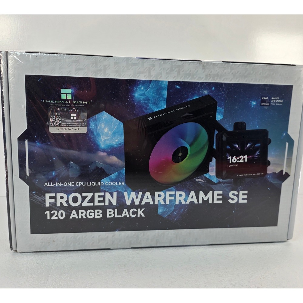 Thermalright Frozen Warframe SE 120 ARGB Black AIO CPU Liquid Cooler New